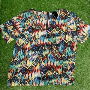 Size M multicoloured blouse with zip